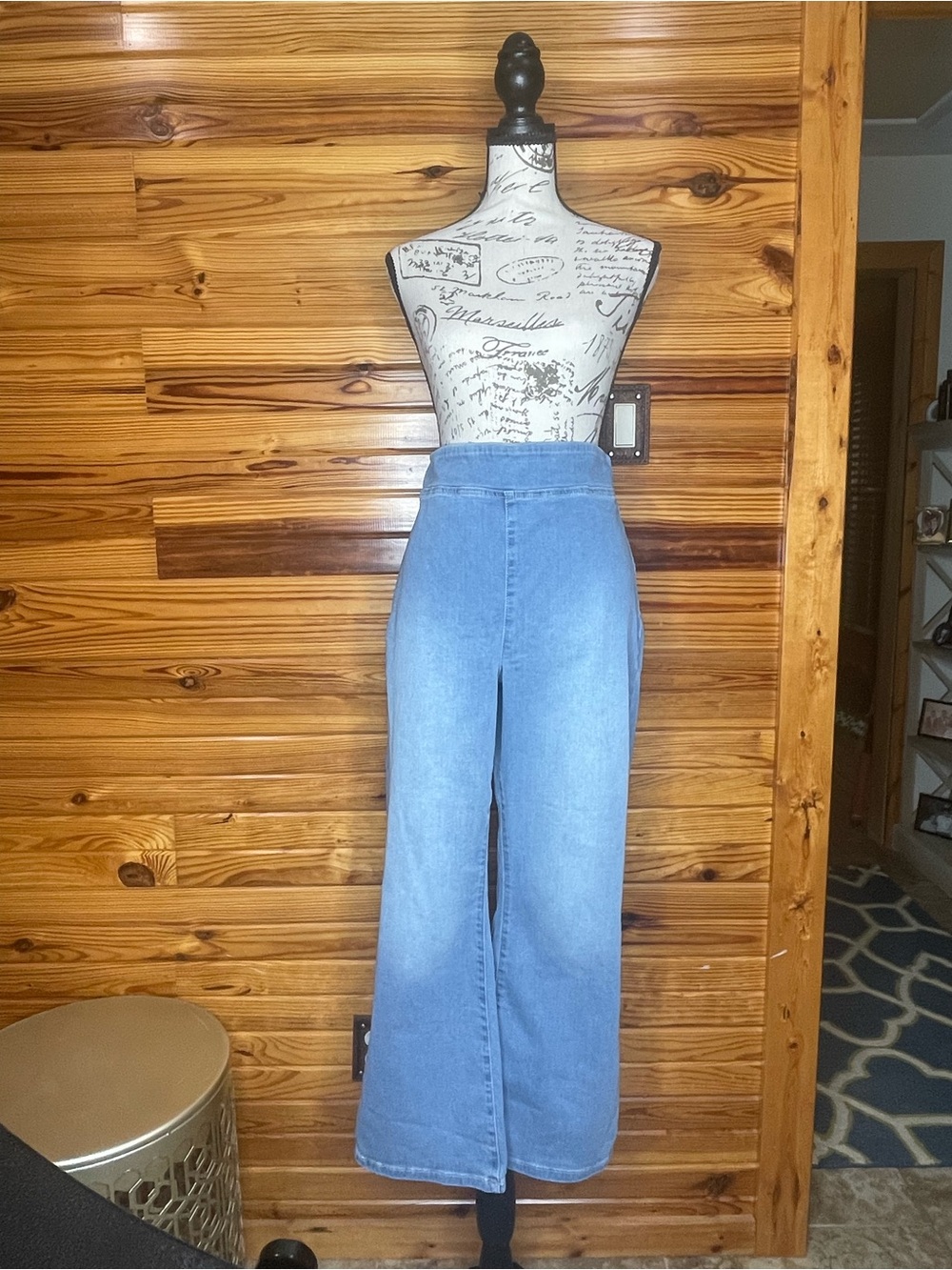 We The Free Light Blue High-Rise Wide Leg Jeans